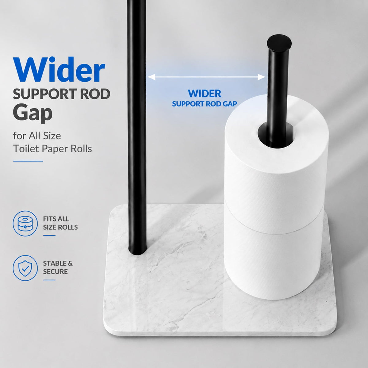 Toilet Paper Stand (Marble White)