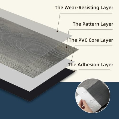 Peel and Stick Luxury Vinyl Plank Flooring