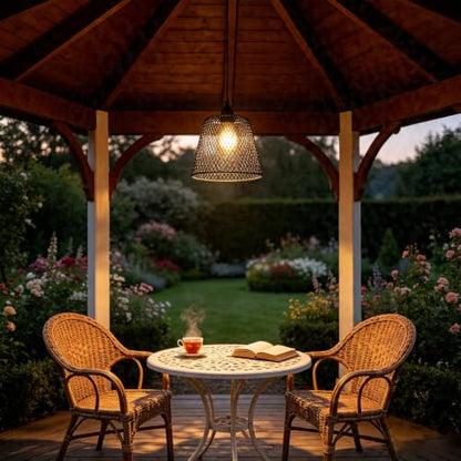 Hanging Pendant Lamp LED Filament Bulb 60W Equivalent Plug in