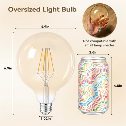 8W G125 Dimmable LED Light Bulb 2700K