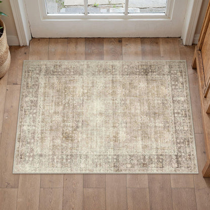 Beige 2x4 Neutral Area Rugs for Entryway Door Mat (Vintage Beigeⅱ / 2' x 4' (Rectangular))