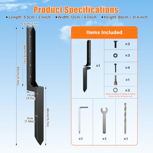 6 Pcs Fence Post Repair Kit