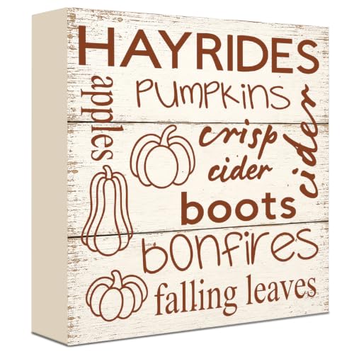Fall Decorations for Home Wood Sign Fall Decor Shelf Decor