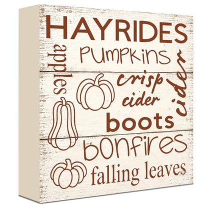 Fall Decorations for Home Wood Sign Fall Decor Shelf Decor