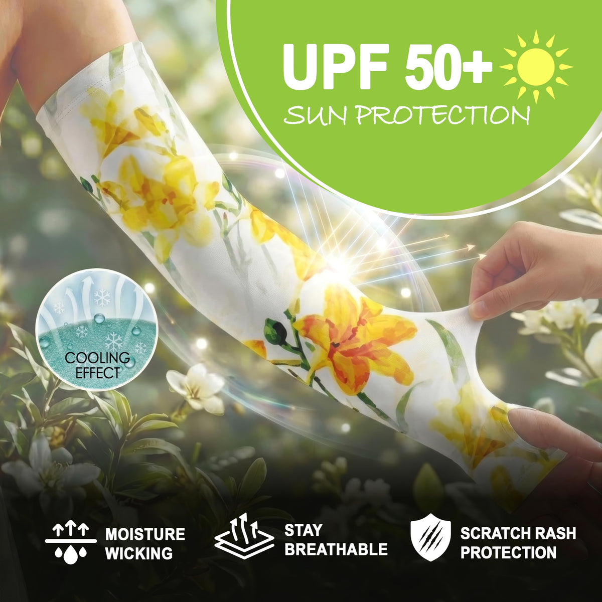 Gardening Sleeves (XX-Large / Yellow Freesia)