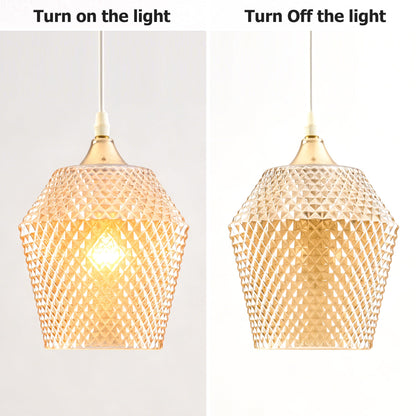 2Pcs Small Glass Lamp Shades (Amber)