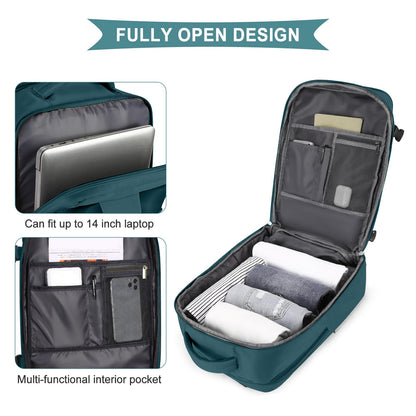 Travel Backpack For Women Men (Peacock Blue / 25 liters)