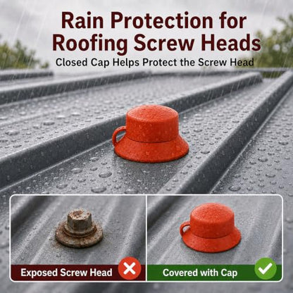 Metal Roof Screw Caps (Orange)
