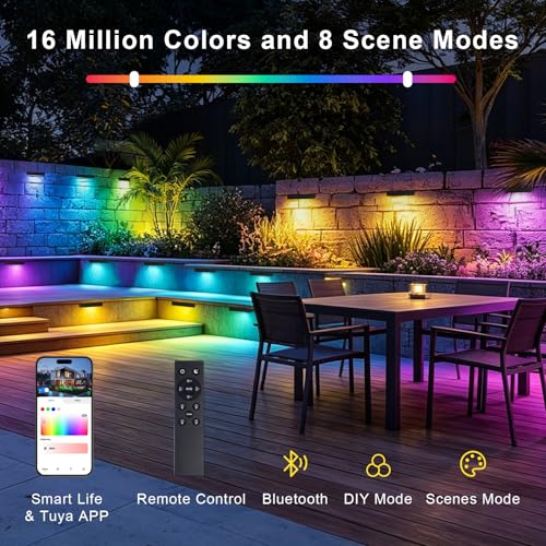 7 Inch RGBCW Retaining Wall Lights