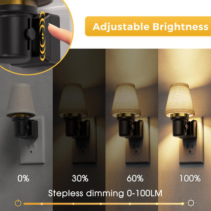 Night Lights Plug into Wall (Round Platform-3000K / 2 Pack)