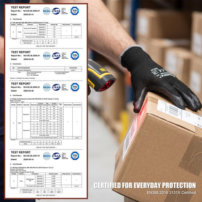PU Coated Work Gloves for Men & Women (Large)