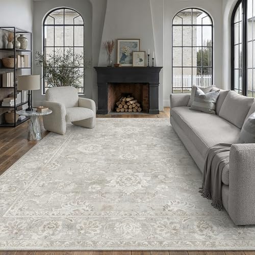 9x12 Grey Neutral Area Rug (Grey / 9' x 12' (Rectangular))