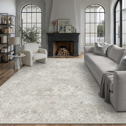 9x12 Grey Neutral Area Rug (Grey / 9' x 12' (Rectangular))