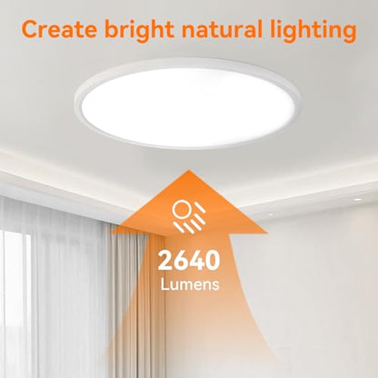 12inch dimmable Flush Mount Ceiling Light White