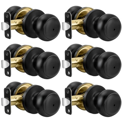 Matte Black Door Knobs (Black)