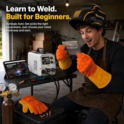 SSimder MIG Welder 110V 220V Dual Voltage MIG Welding Machine Multiprocess Welder for Home DIY