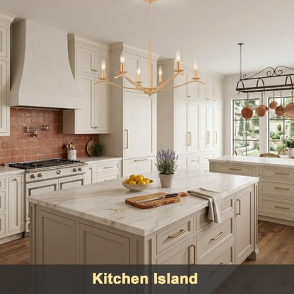30" Gold Chandelier for Dining Room 6 (6 Light-GOLD)