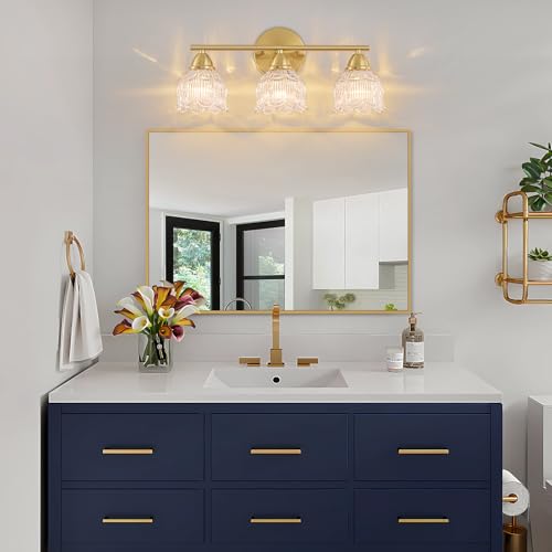 Bathroom Vanity Light with Clear Glass Shade