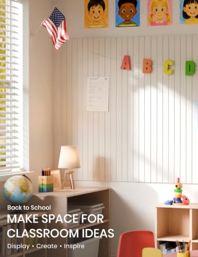 48" x 36" Large Felt Bulletin Board (Milky White / Fine-stripe 12-pack)