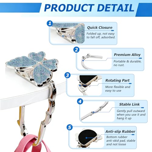 Foldable Purse Hook for Table