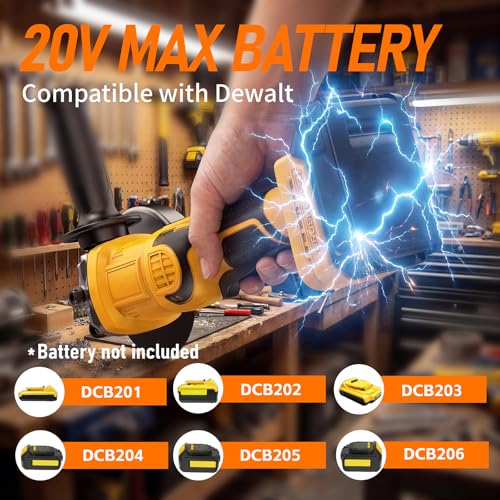 Cordless Angle Grinder Fit for Dewalt 20V Max Battery