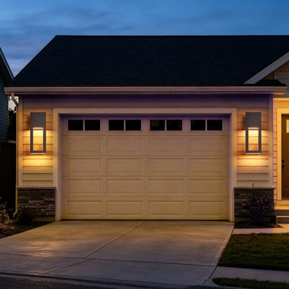 Outside Garage Lights 15" Triac Dimming Wet Location Sconce (1Pack Textured Bronze(without Photocell))