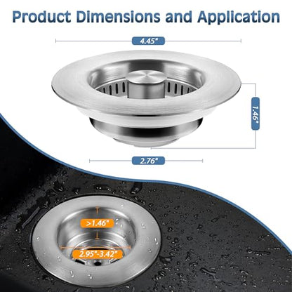 Kitchen Sink Drain Strainer and Stopper