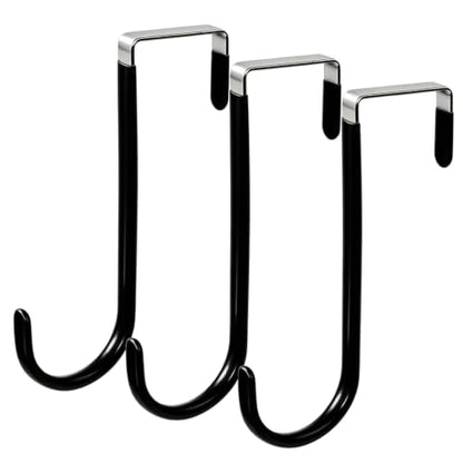 Over The Door Hooks 3 Pack Door Hanger Hooks with Rubber Liner