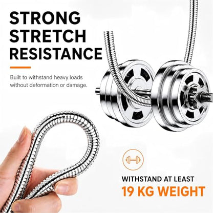Rainsihe 118 Inch Swivel Shower Hose Brushed Nickel