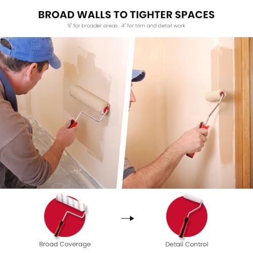 4 Inch and 9 Inch Paint Roller Kit