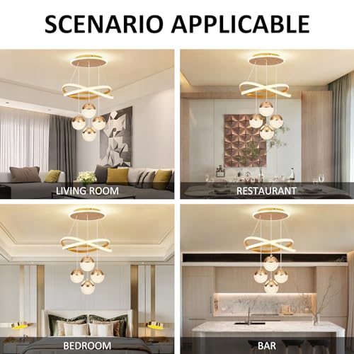 Modern Gold LED Chandeliers