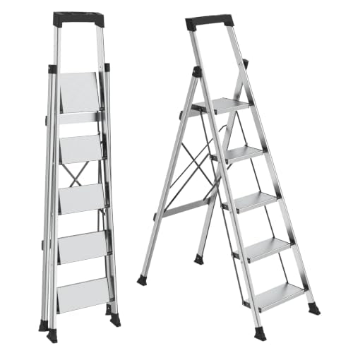 Step Ladder Lightweight Aluminum Folding Step Stool with Anti