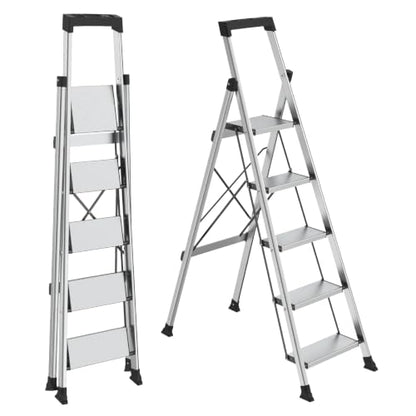 Step Ladder Lightweight Aluminum Folding Step Stool with Anti