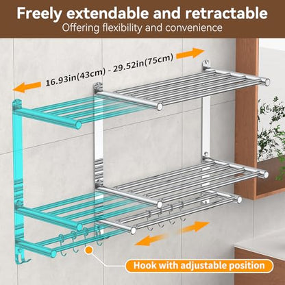 Bathroom Towel Rack with Shelf and Towel Bar (Bathroom Towel Rack With Shelf)