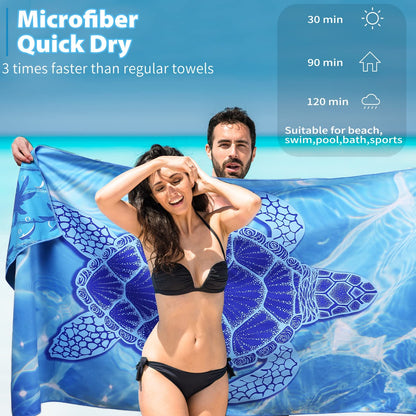 Microfiber Beach Towel Extra Large 71x32 inches 4 Pack Bulk (Multiful Comb / 71 x 32 Inches)
