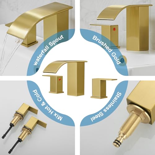 Bathroom Faucets Bathroom Sink Faucet 3 Hole with Drain