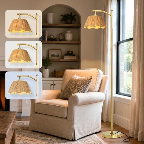 62.5 Inch Floor Lamp for Living Room with Foot Switch