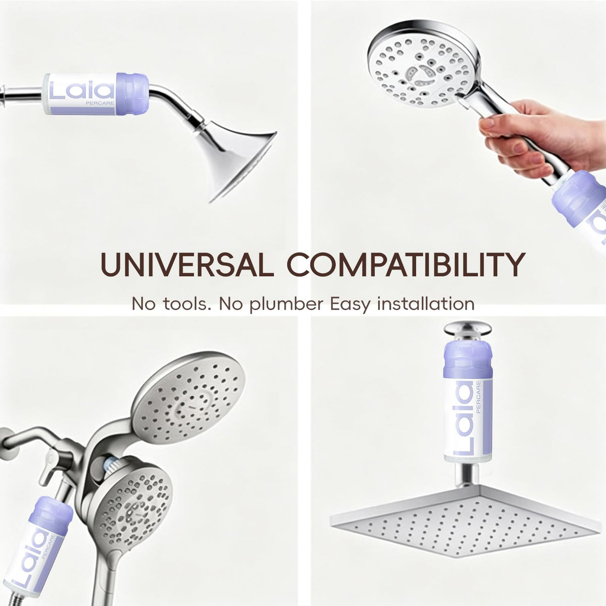 Korean 3-in-1 Aroma Filtering & Skin-Nourishing Shower Filter (Iris Dream)
