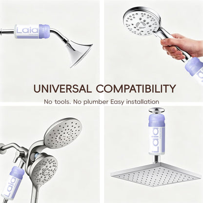 Korean 3-in-1 Aroma Filtering & Skin-Nourishing Shower Filter (Iris Dream)