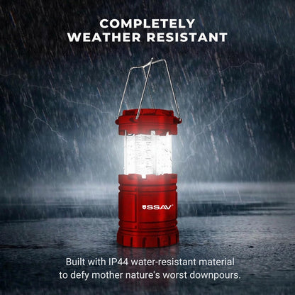 2 Pack Battery Powered LED Camping Lanterns (2 Pack Red)