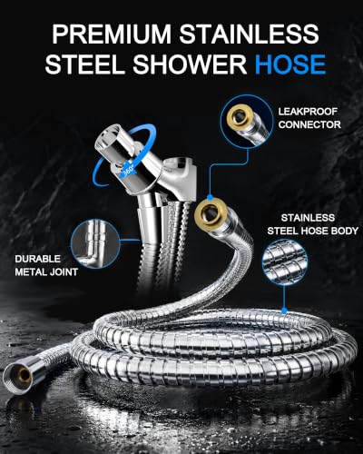 High Pressure Shower Head with Handheld (Chrome)