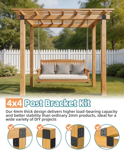 4 Pack 4x4 Post Bracket Kit