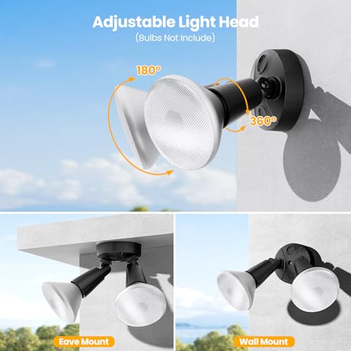 2 Pack Adjustable Twin PAR Holder (Black)