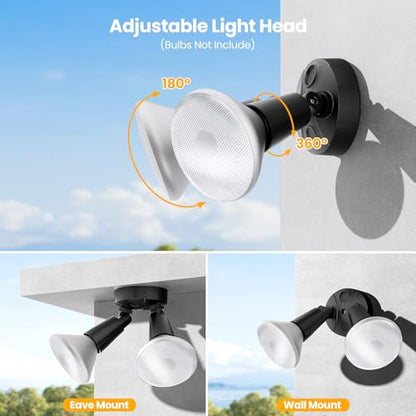 2 Pack Adjustable Twin PAR Holder (Black)