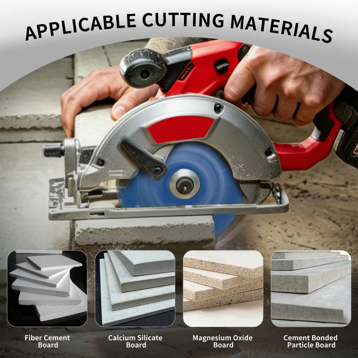 7-1/4" 4-Tooth PCD Circular Saw Blade for Fiber Cement Board (7-1/4" 4T)