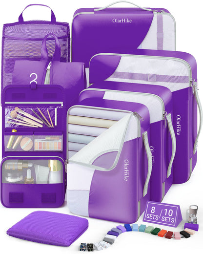 Packing Cubes for Travel (10 Purple)