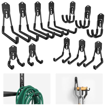 Wall Mounted Garage Storage Hooks Set