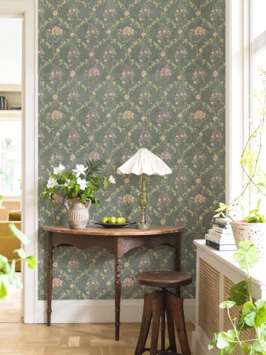Floral Peel and Stick Wallpaper Boho Cantact Paper 16.9in×118in