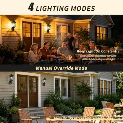 16" Motion Sensor cOutdoor Wall Light Fixtures (11-BK-MA)