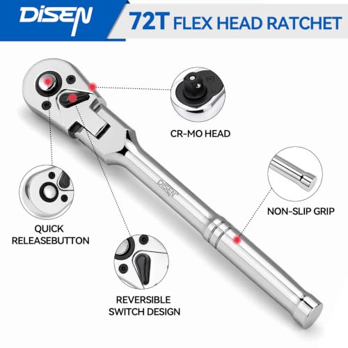 Flex Head Ratchet Wrench Set